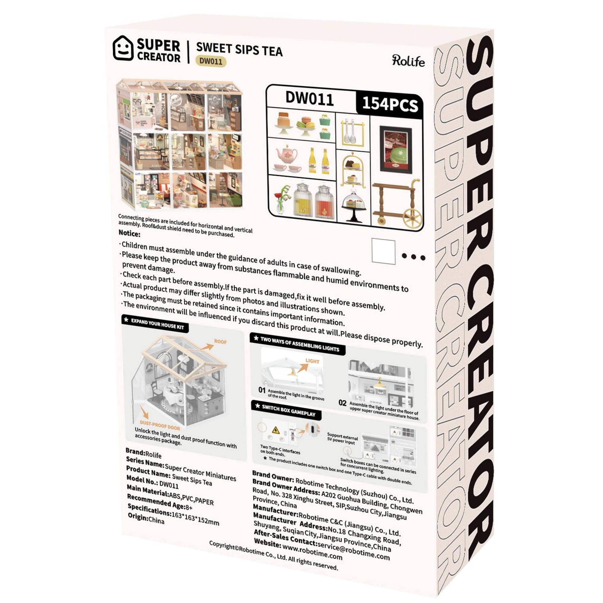 Rolife® Super Creator Sweet Sips Tea DIY Miniature Kit
